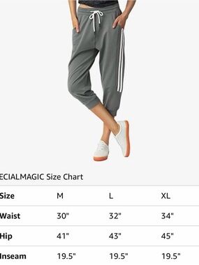 Women’s Gray Capris with Side Stripes